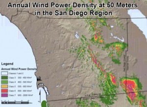 Poster of San Diego of wind power.