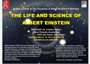 Poster describing the life and science of Albert Einstein.