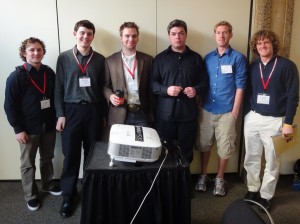 Six male students standing.